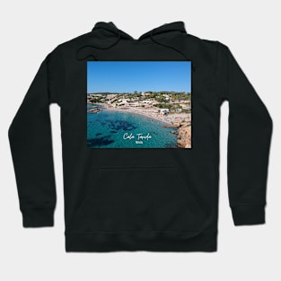 Cala Tarida drone shot Hoodie